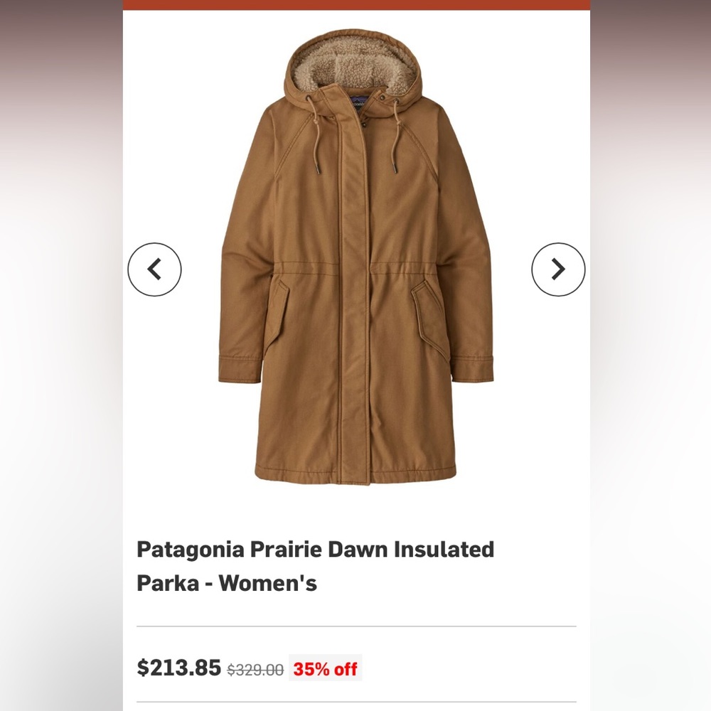 Patagonia parka berber lined in excellent condition.